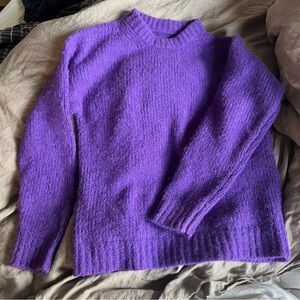 SAMPLE Tibi Alpaca Purple Knit Sweater